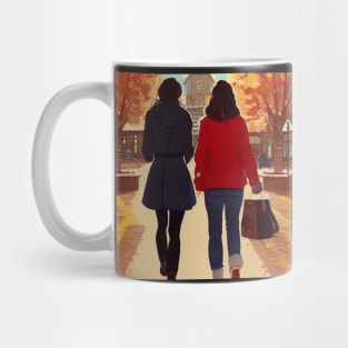 The Girls Walking in Autumn II Mug